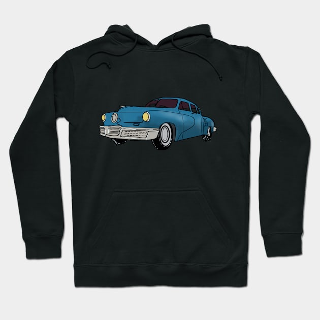 Vintage Retro American Classic Car Hoodie by livania